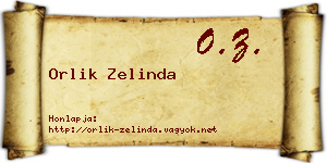 Orlik Zelinda névjegykártya